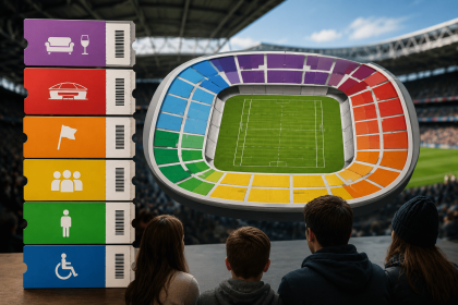 plan d'un stade de rugby