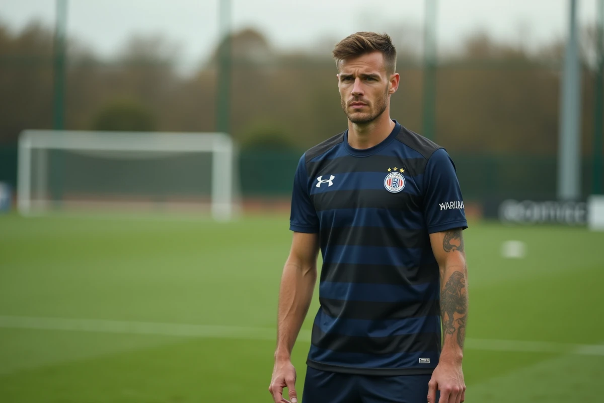 Joueur de l'Inter Milan en maillot d'entraînement sur le terrain avant la Coupe du monde des clubs 2026